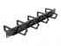 Delock 66850 - Cable management panel - Black - Metal - Plastic - 1U - China - 48.3 cm (19")