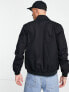 Фото #6 товара ASOS DESIGN harrington jacket with funnel neck in black