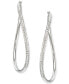 ფოტო #3 პროდუქტის Wavy Round Hoop Earrings in 14k Gold Over Sterling Silver, 2-3/8" (Also in Sterling Silver)