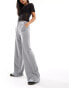 Фото #1 товара ASOS DESIGN linen look wide leg trousers in charcoal