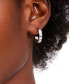 ფოტო #3 პროდუქტის Gold-Tone Small Pavé Huggie Hoop Earrings, 1"