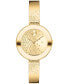 ფოტო #1 პროდუქტის Women's Bold Bangles Swiss Quartz Ionic Light Gold-Tone 2 Plated Steel Crystal Bangle Watch 28mm