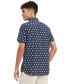 ფოტო #2 პროდუქტის Men's Slim-Fit Short Sleeve Button-Front Palm Print Shirt