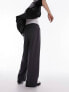 Фото #10 товара Topman drape wide leg jogger in charcoal