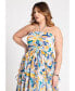 ფოტო #2 პროდუქტის Plus Size Halter Neck Ruffle Maxi Dress