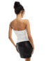 Фото #2 товара 4th & Reckless notch detail ruched bandeau top in white