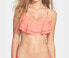 Фото #1 товара Rip Curl Laser Cut Ruffle Bikini Top Womens Pink Summer Swimwear Size M