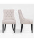 Фото #3 товара Upholstered Wingback Button Tufted Dining Chair Set of 2
