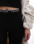 Topshop Petite branded elastic legging in black Черный, 32 - фото #5