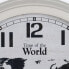 Фото #7 товара Настенное часы Карта Мира Белый Чёрный Железо 70 x 70 x 6,5 cm