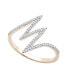 ფოტო #1 პროდუქტის Diamond Lightning Bolt Ring (1/6 ct. t.w.) in 10k Gold Or White Gold, Created for Macy's
