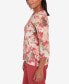 Фото #4 товара Petite Sedona Sky Watercolor Knotted Neck Floral Top