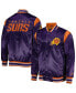 Men's Purple Phoenix Suns Force Play Satin Full-Snap Varsity Jacket