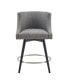 Mateo 26.5" Fabric Swivel Counter Stool