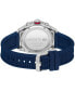 Men's Chronograph Tiebreaker Blue Silicone Strap Watch 44mm