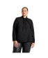 Plus Size Drape Collar Blouse