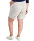 Фото #2 товара Plus Size Cotton Drawstring Pull-On Shorts, Created for Macy's
