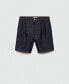 Men's Cotton Denim Effect Bermuda Shorts