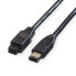 Фото #1 товара ROLINE IEEE1394b FireWire Cable - 9/6-pin - 400Mbit/s - Type A-B 1.8 m - FireWire 800 (IEEE 1394b) - 6-p - 9-p - Black - Male/Male - 400 Mbit/s