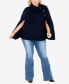 Plus Size Dani Button Cape Sweater