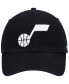 Men's Black Utah Jazz Team Logo Clean Up Adjustable Hat