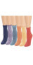 Women's 6 Pack Whisper Soft Crew Socks, Mid Bright's, One Size