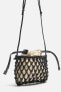 LEATHER MACRAMÉ CROSSBODY BAG