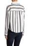 Abound 163818 Women's Long Sleeve Stripe Chest Pocket Blouse Size XS