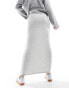 Фото #4 товара Miss Selfridge low rise maxi skirt in grey marl