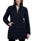 ფოტო #4 პროდუქტის Women's Stretch Faux-Fur Trim Hooded Puffer Coat