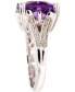 Фото #4 товара Кольцо Macy's Amethyst & White Topaz Split Shank