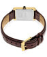 ფოტო #3 პროდუქტის Women's Essentials Brown Leather Strap Watch 19mm