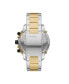 ფოტო #3 პროდუქტის Men's Griffed Chronograph Two-Tone Stainless Steel Bracelet Watch, 48mm