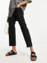 ASOS DESIGN cropped easy straight leg jean in black