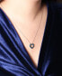 ფოტო #2 პროდუქტის Blue Diamond Heart 18" Pendant Necklace (1/2 ct. t.w.) in Sterling Silver