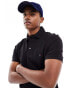 Фото #2 товара Tommy Hilfiger 1985 icon logo slim fit pique polo shirt in black