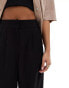 River Island Petite wide leg trouser in black