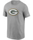 Фото #3 товара Men's Heathered Gray Green Bay Packers Primary Logo T-shirt