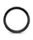 ფოტო #2 პროდუქტის Stainless Steel Brushed Black IP-plated Grooved Band Ring