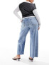 Фото #7 товара ASOS DESIGN Curve cropped wide leg jean in mid blue