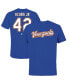 ფოტო #4 პროდუქტის Men's Ronald Acuna Jr. Royal Venezuela Baseball 2023 World Baseball Classic Name and Number T-shirt