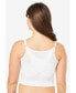 ფოტო #3 პროდუქტის Plus Size Embroidered Front-Close Longline Posture Bra