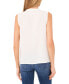 Women's Ruffled Button-Front Sleeveless Blouse