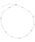 Фото #3 товара Macy's cultured Freshwater Pearl (3-4mm) and Silver Bead Necklace, 16" + 2" extender