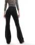 Mango flare leg trousers in black