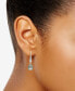 ფოტო #2 პროდუქტის Tahitian Pearl (10mm) & Zircon (1/2 ct. t.w.) Drop Earrings in Sterling Silver
