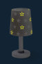 Dalber Kinder Tischlampe Nachttischlampe Sterne Stars Grau, 15 x 15 x 30 cm [Energy Class A++]