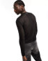 Фото #4 товара Weekday sheer knit long sleeve t-shirt in black