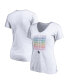 ფოტო #1 პროდუქტის Women's White Dallas Cowboys City Pride V-Neck T-shirt