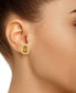 ფოტო #2 პროდუქტის Citrine (3-1/5 ct. t.w.) and Diamond (3/8 ct. t.w.) Halo Stud Earrings in 14K Yellow Gold